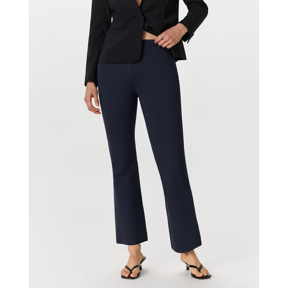 Quince‎ S Straight Leg Ultra-Stretch Ponte Pants Navy Blue Officecore High Rise